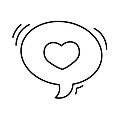 love heart in bubble