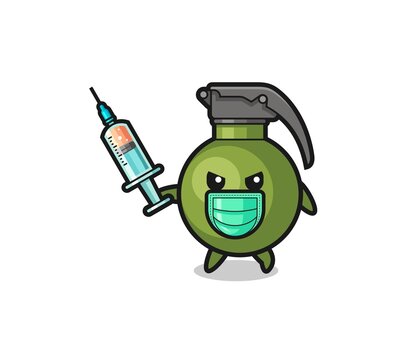 illustration of the grenade to fight the virus