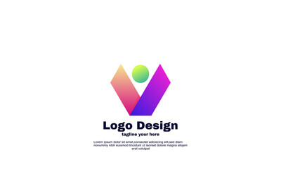 abstract initial W logo for company and business linked design vector