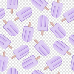 Seamless pattern cute ice cream. Seamless summer pattern with ice cream. Creative childish background. Perfect for kids apparel,fabric, textile, nursery decoration,wrapping paper. Vector Illustration