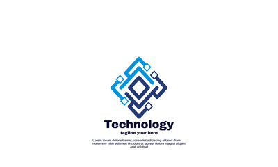 illustrator creative technology concept logo design vector