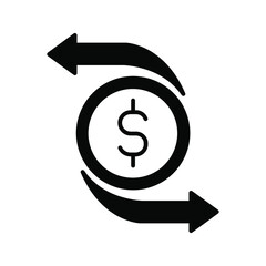 dollar sign icon. money transfer symbol. vector