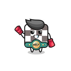 Obraz premium chess board boxer mascot character