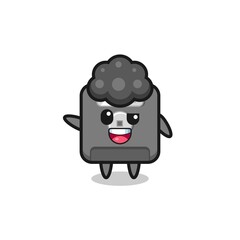 floppy disk character as the afro boy