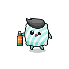 cute pillow holding mosquito repellent