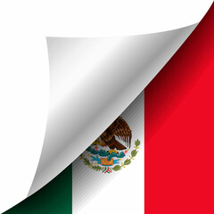 Hidden Mexico flag with curled corner