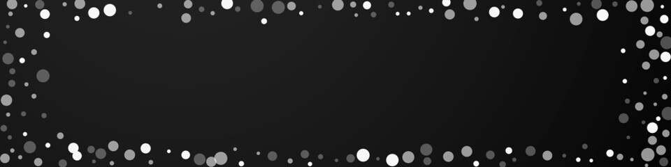 White dots Christmas background. Subtle flying sno