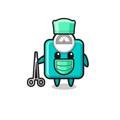surgeon weight scale mascot character