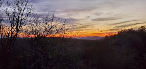 Fototapeta premium Sunset over the mountains