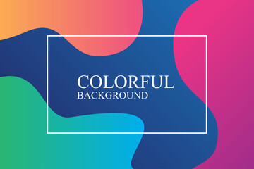 Color gradient background design. Abstract geometric background with liquid shapes. Cool background design for posters. colorful background. Eps 10 Vector