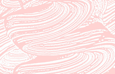 Grunge texture. Distress pink rough trace. Fantast
