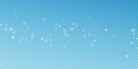 Sparse snowfall Christmas background. Subtle flyin