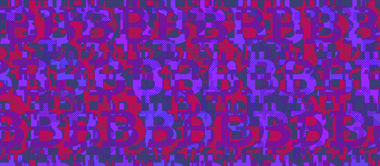 Abstract bitcoin pattern background image.