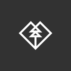 Obraz premium Mountain adventure logo design vector