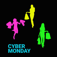 Illustration vector syber Monday