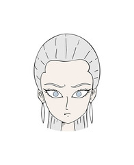 Woman hand draw face