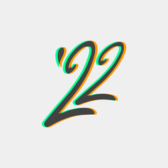 Obraz premium new year 2022 symbol