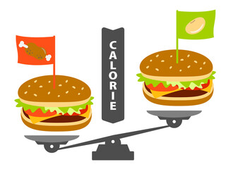 低カロリーの代替肉・ソイバーガーとファストフード比較