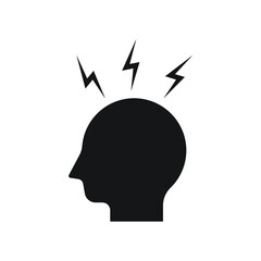 Anxiety icon design isolated on white background