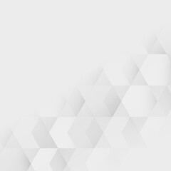 Fototapeta premium White and gray geometric pattern background vector