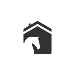 House horse logo template vector icon design