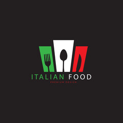 italian  food  restaurant  logo  vector  symbol  icon  illustration  design  template