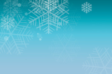 Winter image with falling snowflakes. Great for use on covers, posters, print, web, etc.
