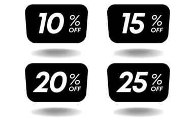 15% Percent limited special offer, 15 Percent Black Friday promotional banner, discount text, black color