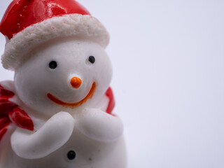 snowman on red background