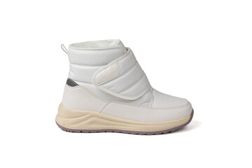 Sports shoes for winter insulated on a white background.
