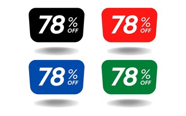 78% off limited special offer, 78 percent discount limited offer, Banner with seventy eight percent discount, 
