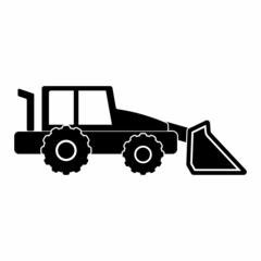 wheel loader icon, wheel loader vector sign symbol