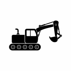 excavator icon, excavator vector sign symbol