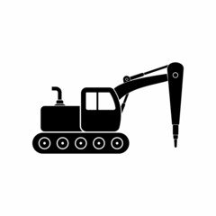 excavator icon, excavator vector sign symbol