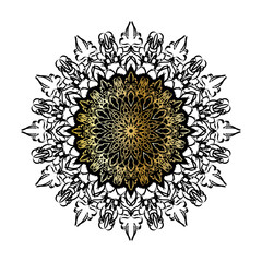 Luxury Mandala Gold Ornament.