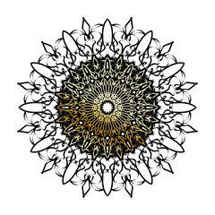 Luxury Mandala Gold Ornament.