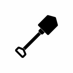 shovel icon, shovel vector sign symbol