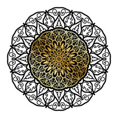 Luxury Mandala Gold Ornament.