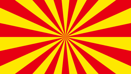 レッド×イエローの集中線