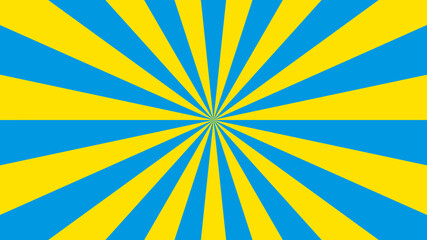 ブルー×イエローの集中線