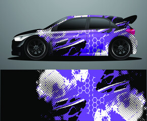 Naklejka premium Rally car decal graphic wrap vector, abstract background