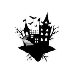 Haunted house silhouette