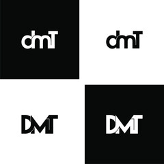 dmt initial letter monogram logo design set