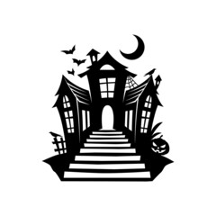 Haunted house silhouette
