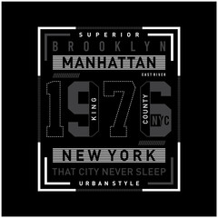 New York City typography design for t shirt, vector illustration - Vector