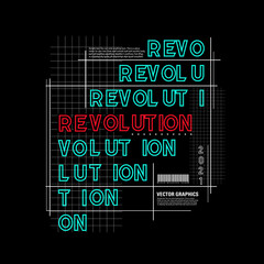 Revolution Typography Poster & T Shirt Design Vector