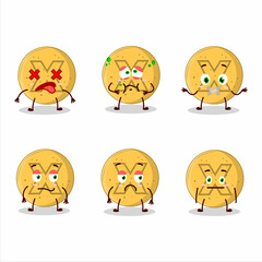 Dalgona candy disagree cartoon character with nope expression