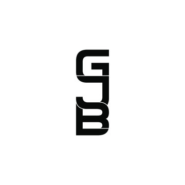 gjb initial letter monogram logo design