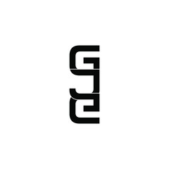gje initial letter monogram logo design