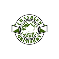 mountain label with a label